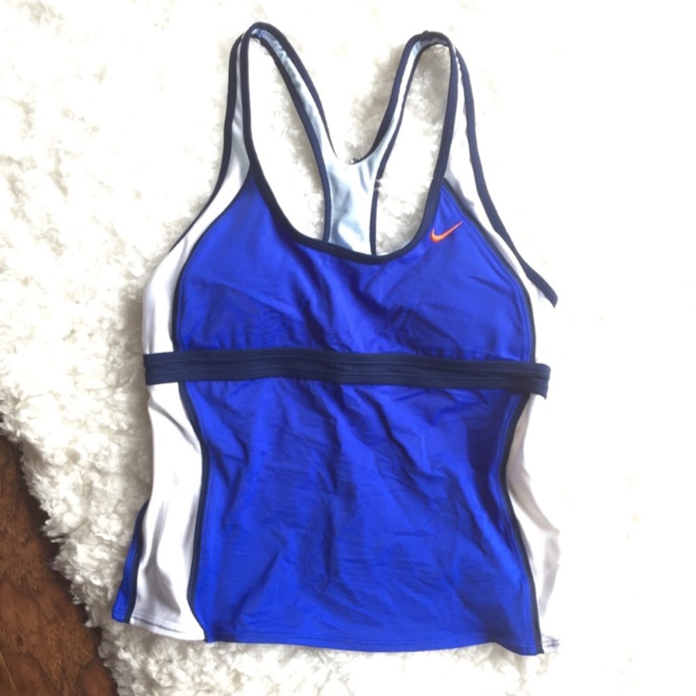 Nike Blue Racerback Swim Tankini Top